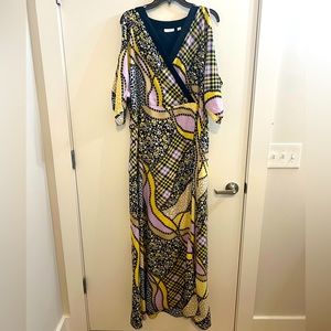 New York & Company Maxi Boho Dress - Cold Shoulder